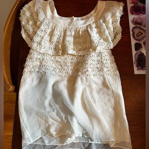 lovely juicy couture daisy lace silk blouse 🤍